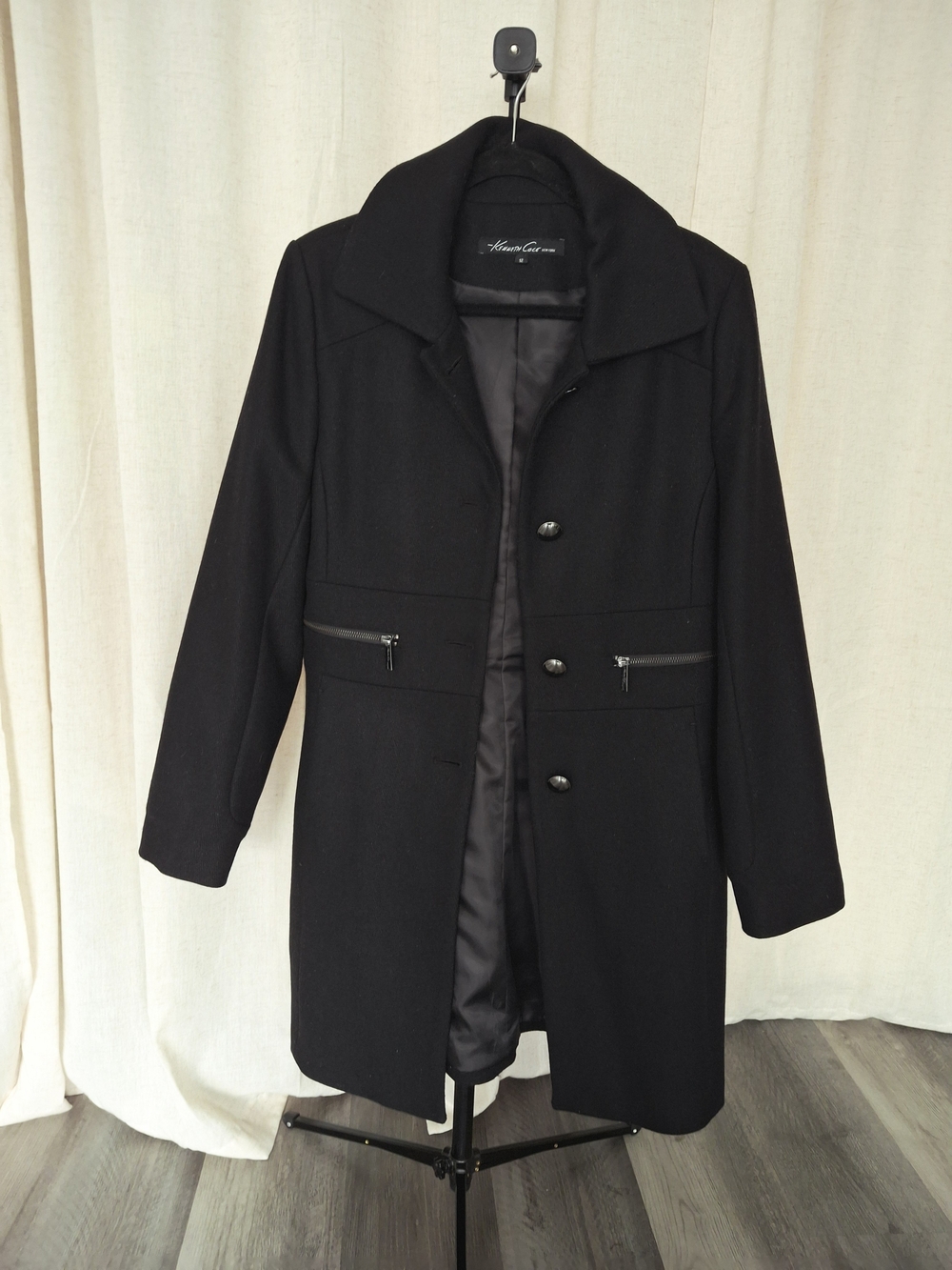 Women Black Classic Wool Coat
